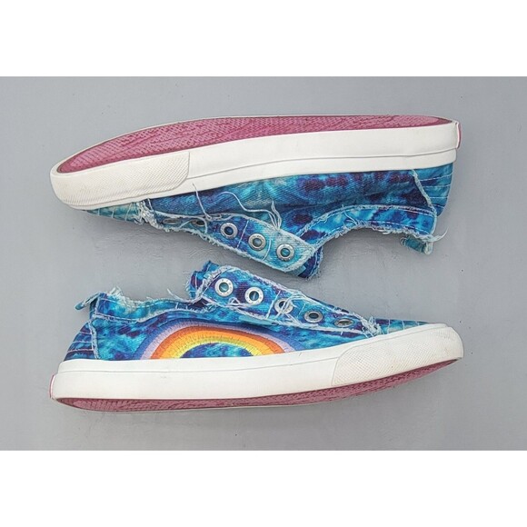 Blowfish Malibu Playwire-F-T Sneakers Blue Tie Dye Size 7 Slip-On - Picture 1 of 13